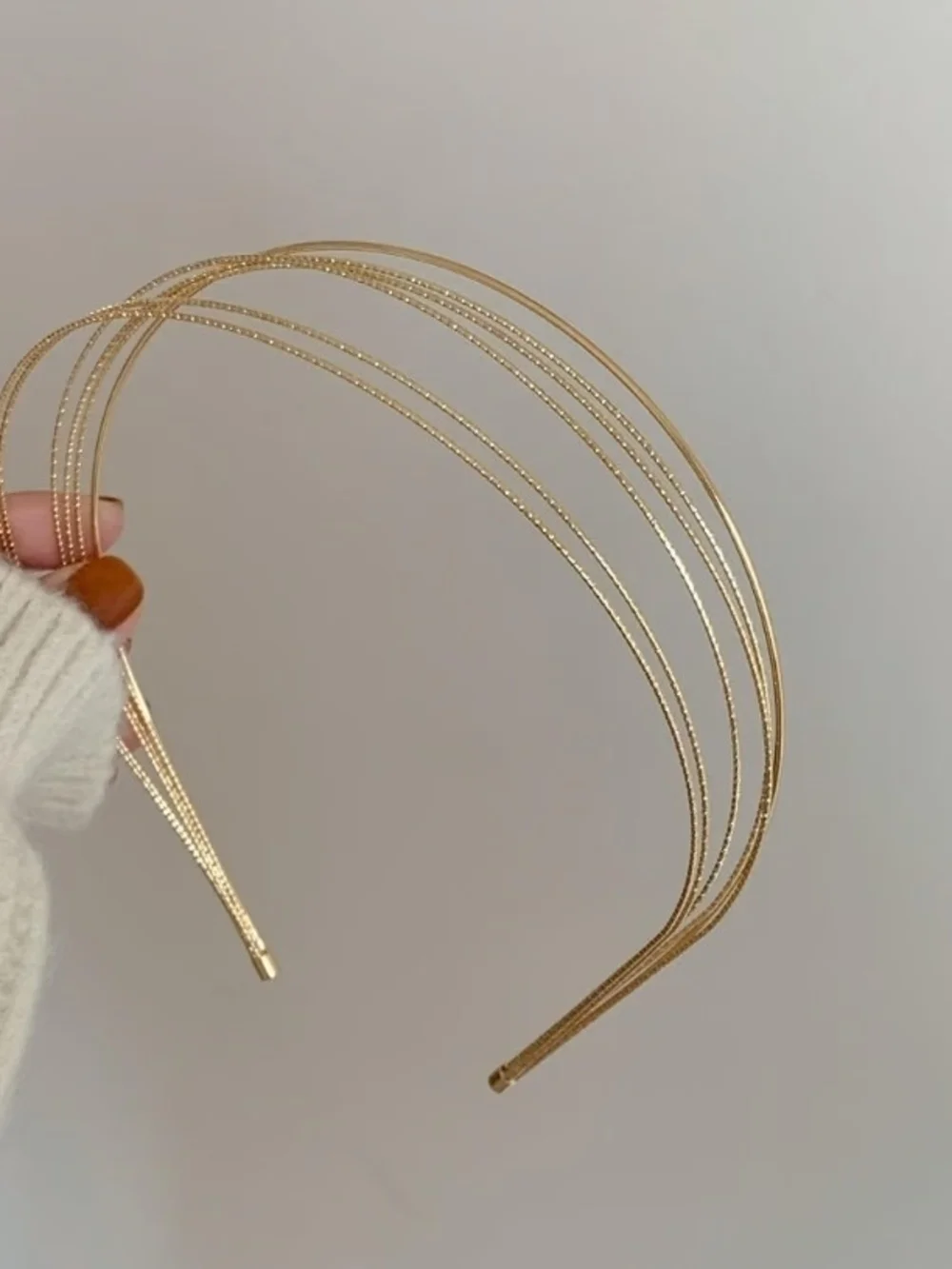 Gold Multi-Band Women’s Headband - Elegant Layered Design BNIB